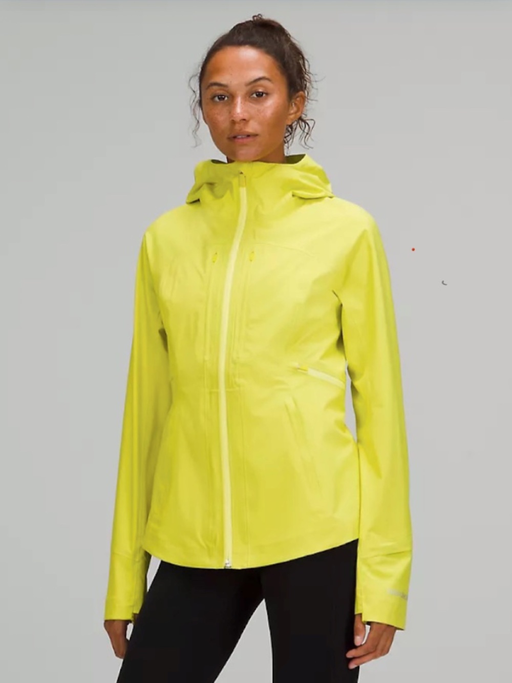 Lululemon Break a Trail Jacket Yellow Serpentine Size 12 Like New
